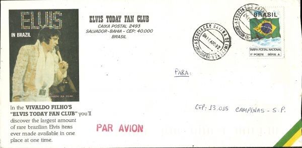 Elvis Presley Fan Club Envelope