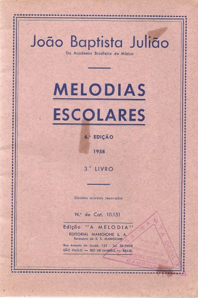 Melodias Escolares 3º Livro